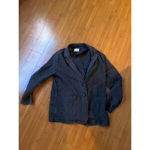 marine layer linen worn blue blazer women small